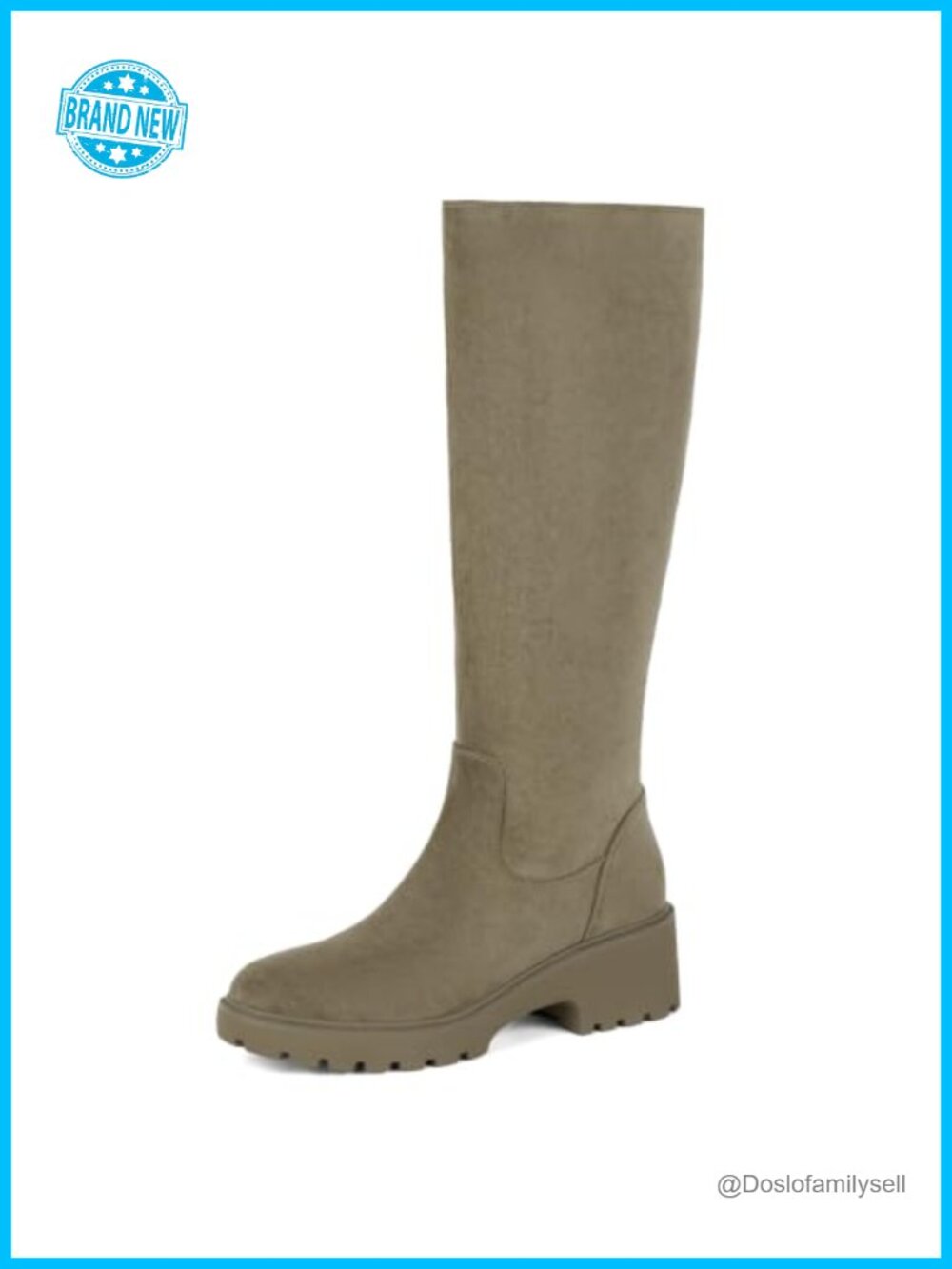 Women's Knee High Wedge Boots Faux Suede Platform Tall Boots